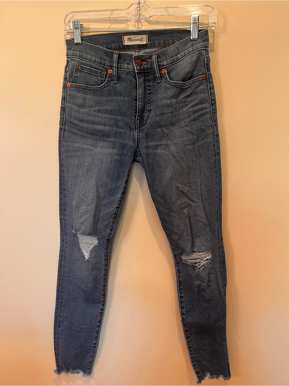 Madewell 9” High-Rise Skinny Jeans with Raw Cropped Hem